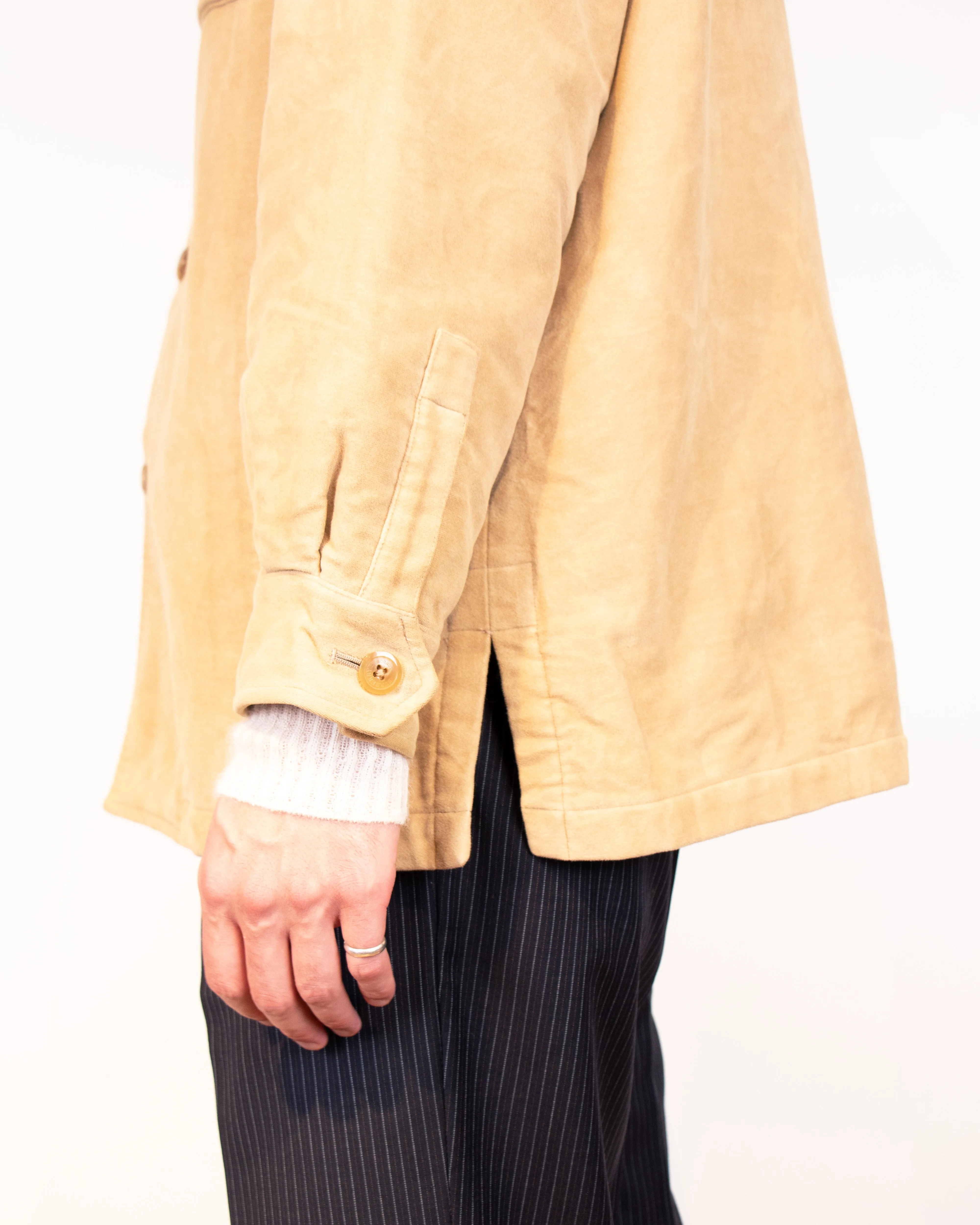 2000s Burberry Beige Velvet Jacket M/L