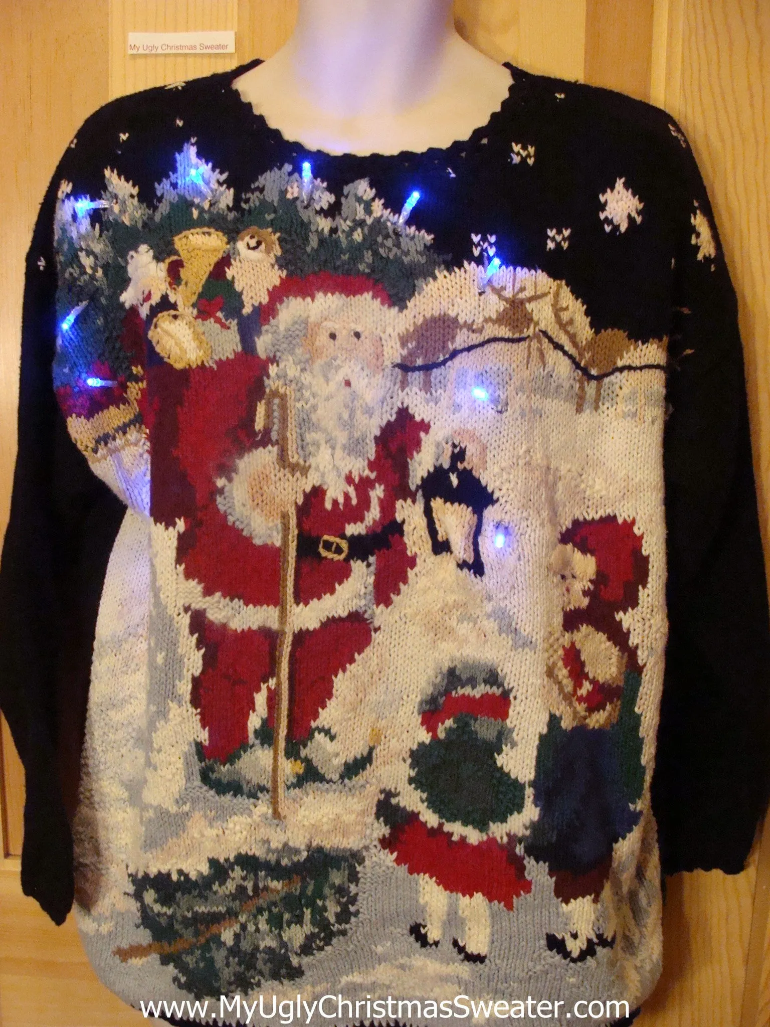 80s Best Festive Tacky Light Up Christmas Sweater