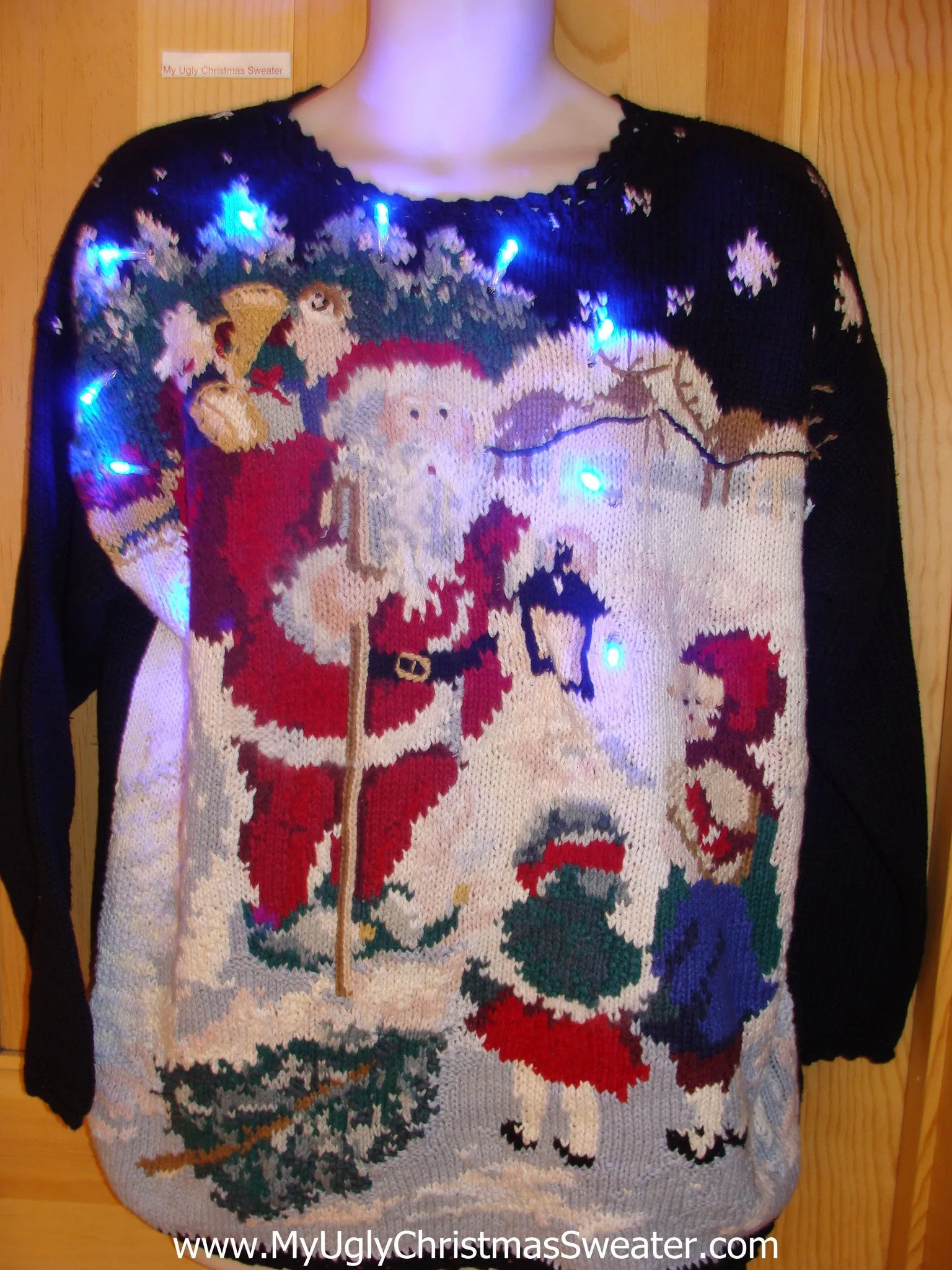 80s Best Festive Tacky Light Up Christmas Sweater