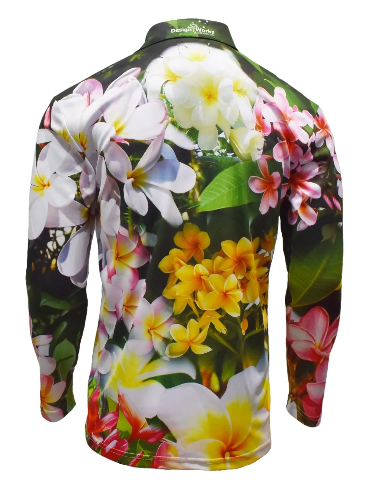 Adult Sun Long Sleeve Tropical Shirts - Frangipani