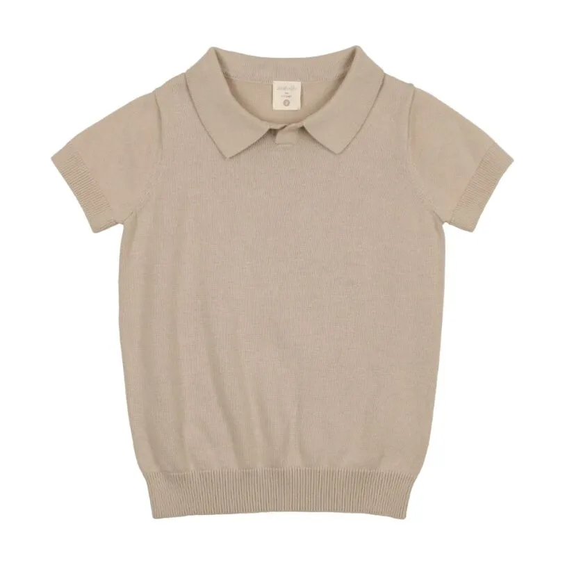 Analogie Taupe SS Knit Polo