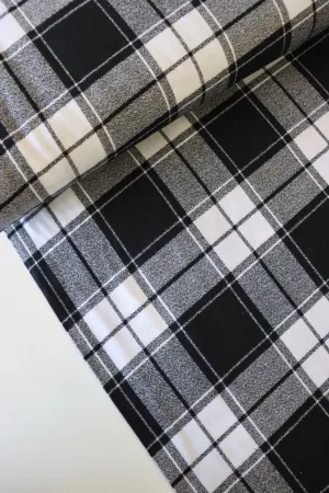 Black & White Plaid | Mammoth Flannel | Robert Kaufman