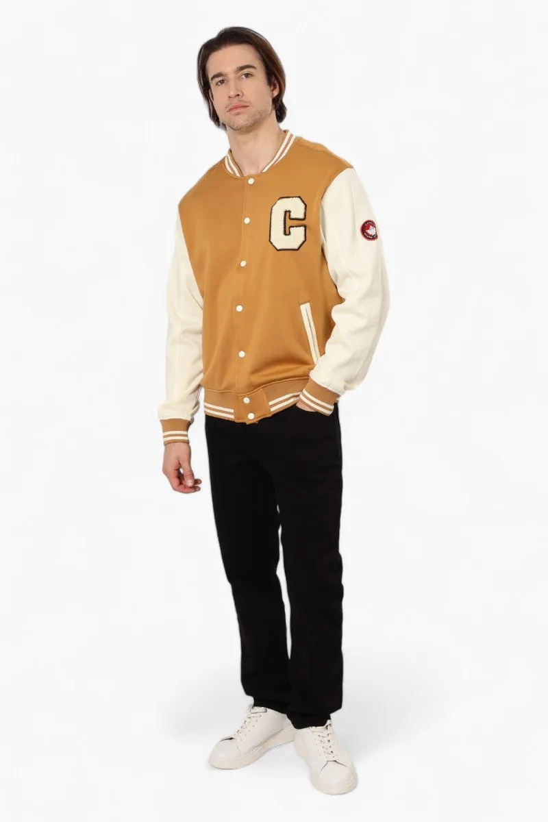 Canada Weather Gear Fleece Varsity Lightweight Jacket - Beige