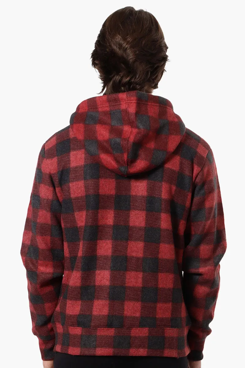 Canada Weather Gear Plaid Fleece Lined Lightweight Jacket - Red