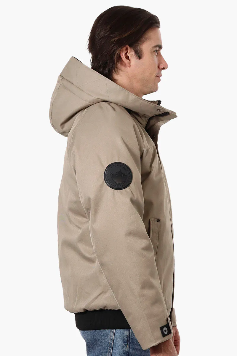 Canada Weather Gear Solid Twill Bomber Jacket - Beige