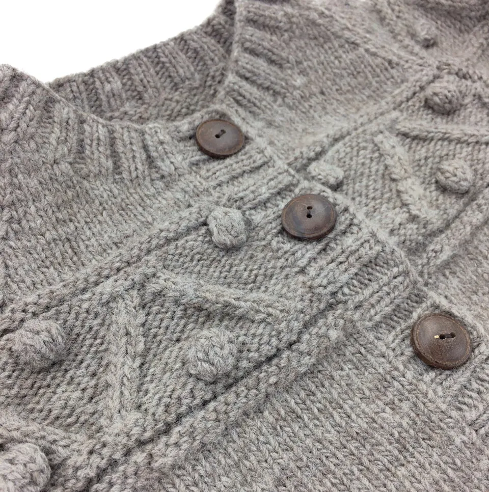 Caribou Bobble Knit Merino Wool Cardigan