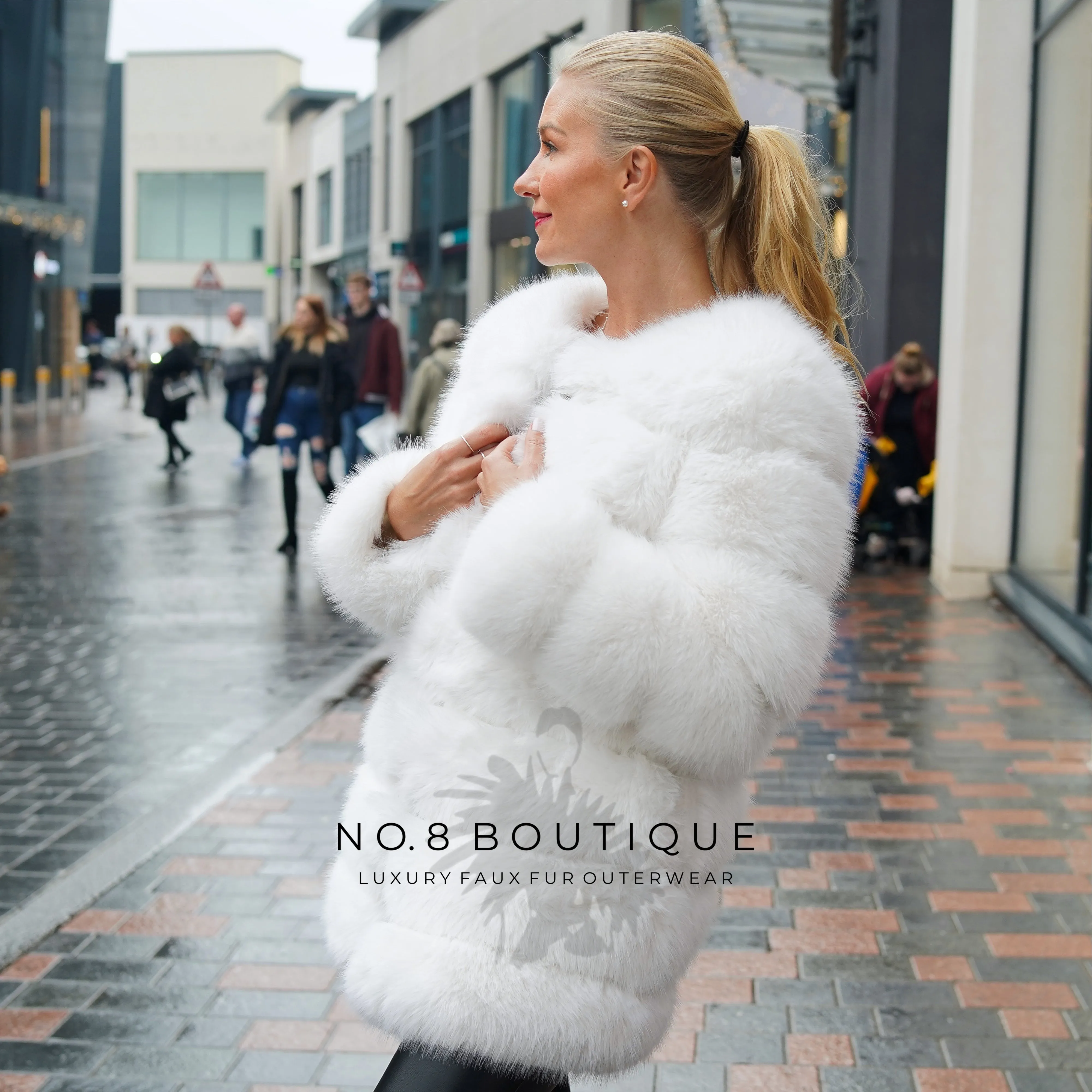 Classic 7 Row Faux Fur Coat