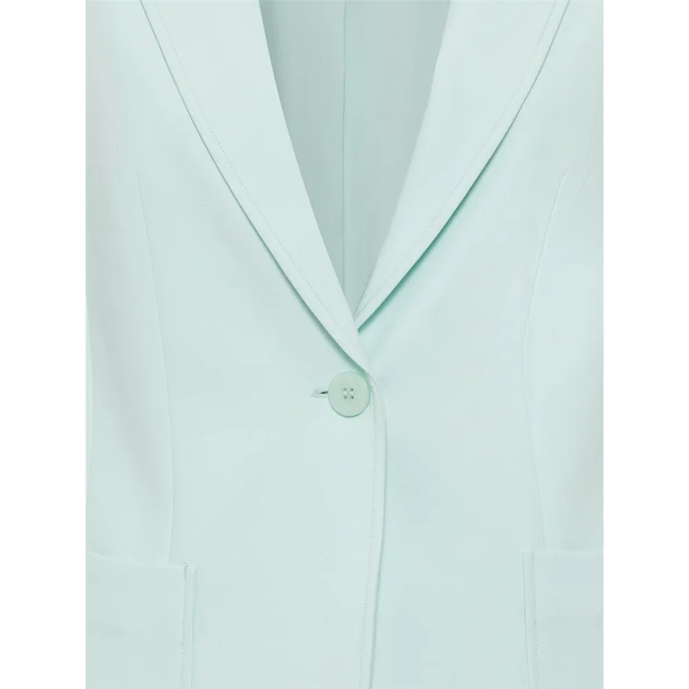 Classic Notch Collar Blazer in Mint Blue