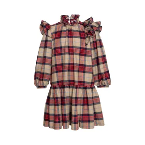 COTTON DRESS TARTAN PLAID-Red