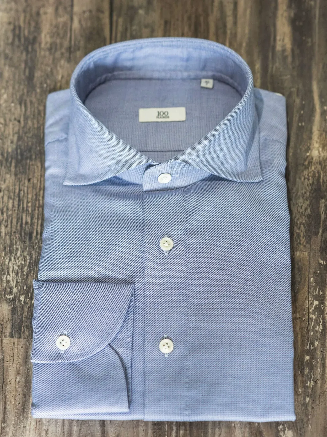 Cotton Twill Dress Shirt - Light Blue