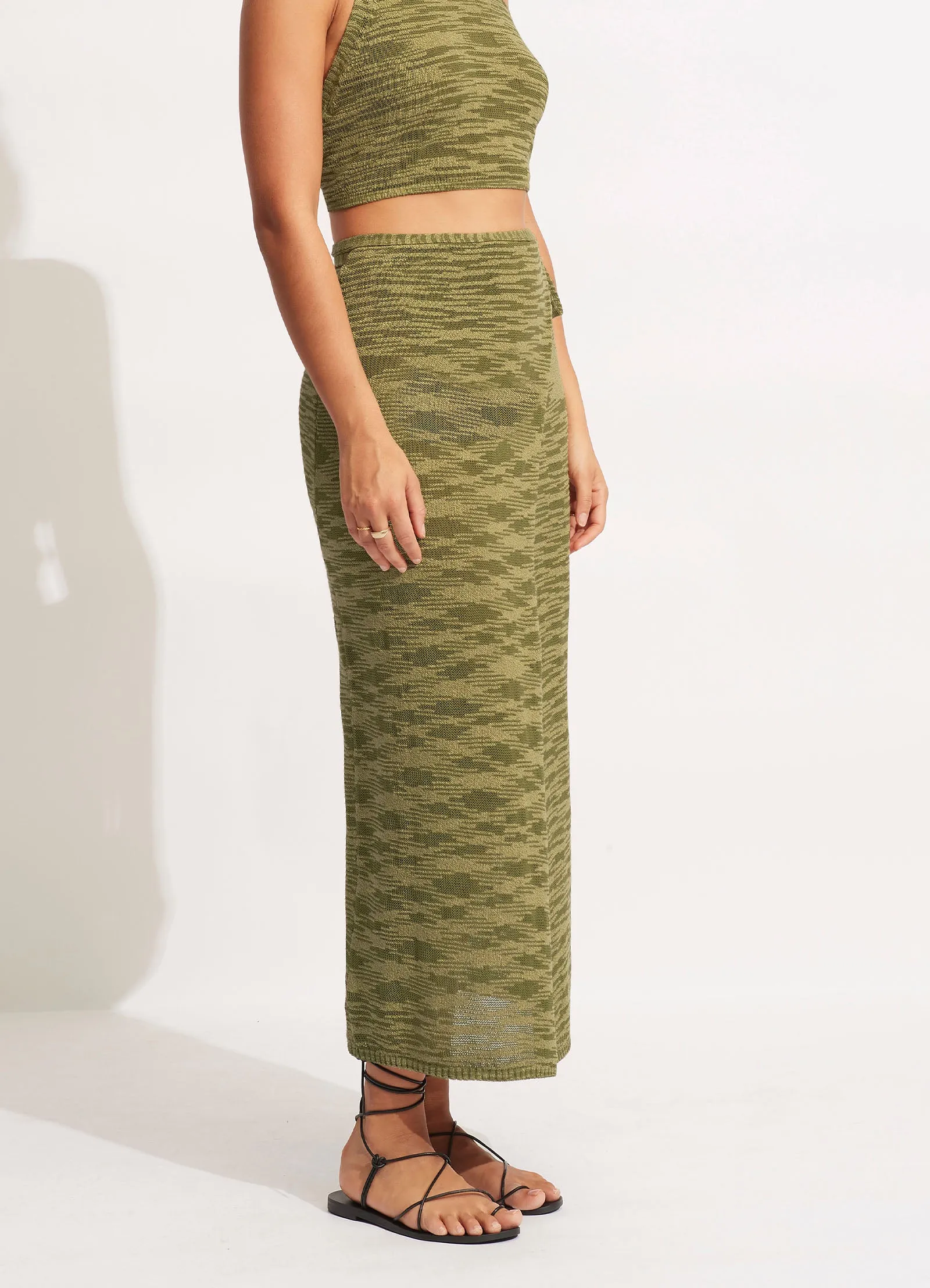 Daybreak Knit Skirt  - Olive