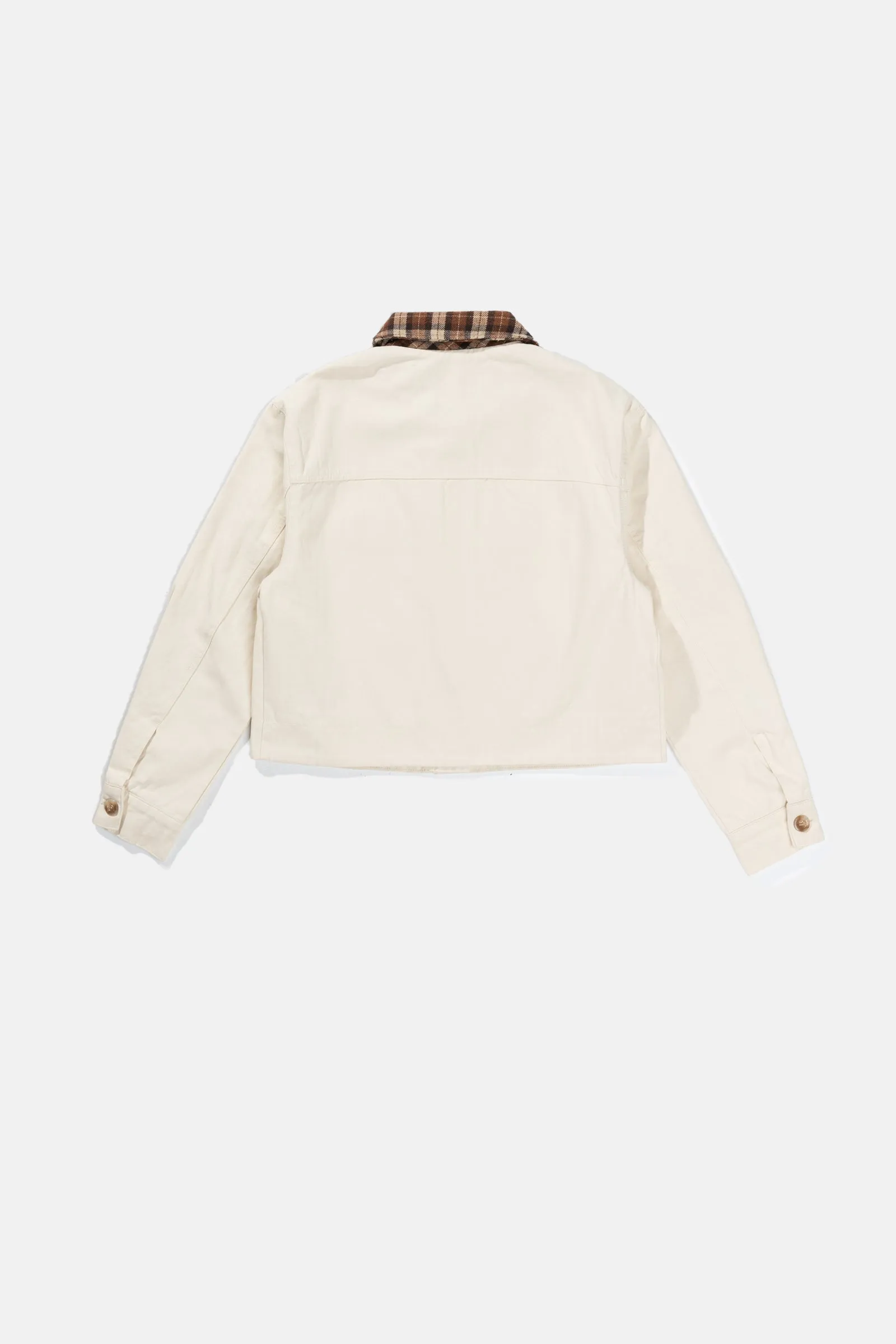 Dylan Cropped Shacket Cream