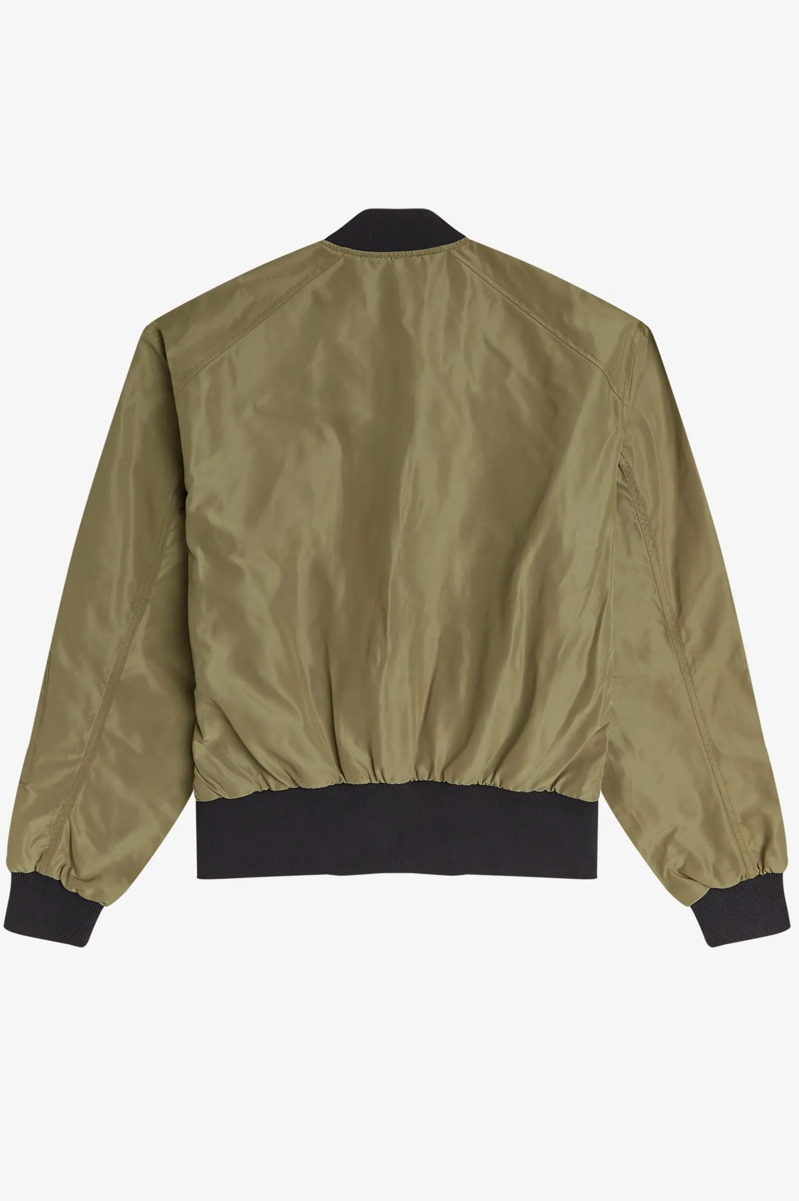 Fred Perry Contrast Rib Bomber Jacket - Sage