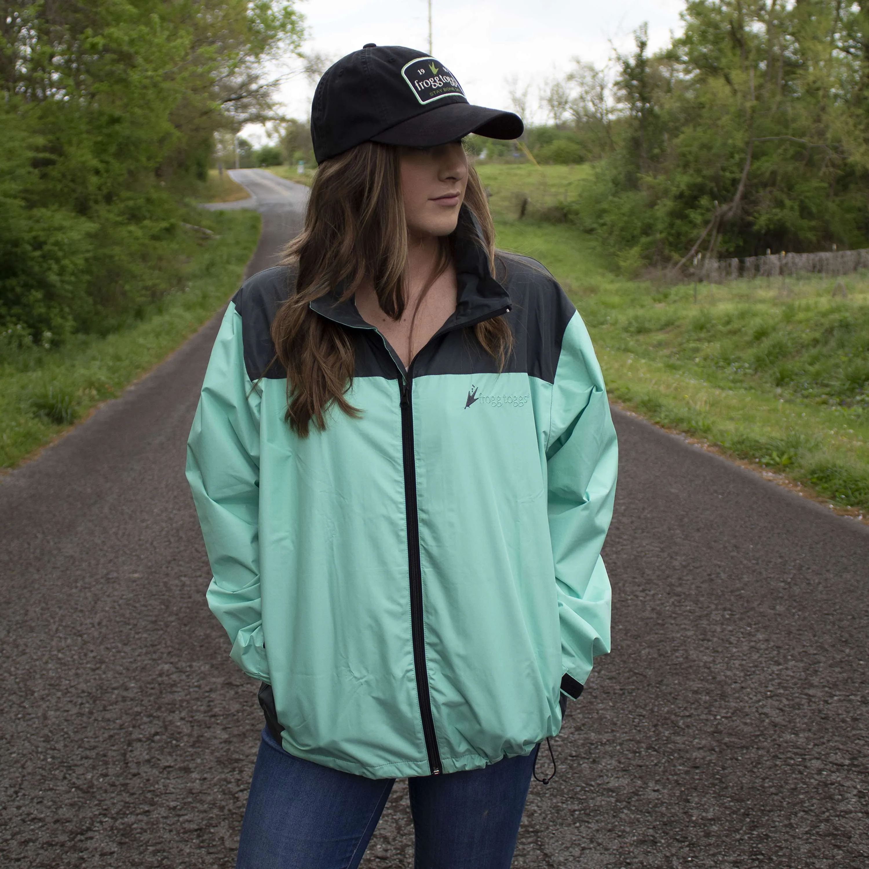 Frogg Toggs Womens Seafoam and Gray River Toadz Waterproof Jacket