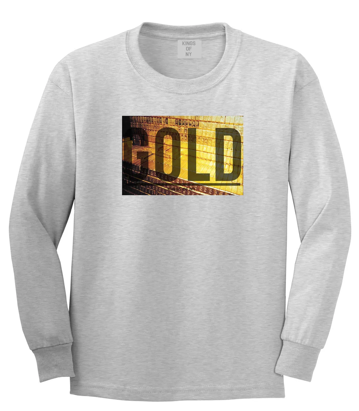 Gold Bricks Money Luxury Bank Cash Long Sleeve Boys Kids T-Shirt