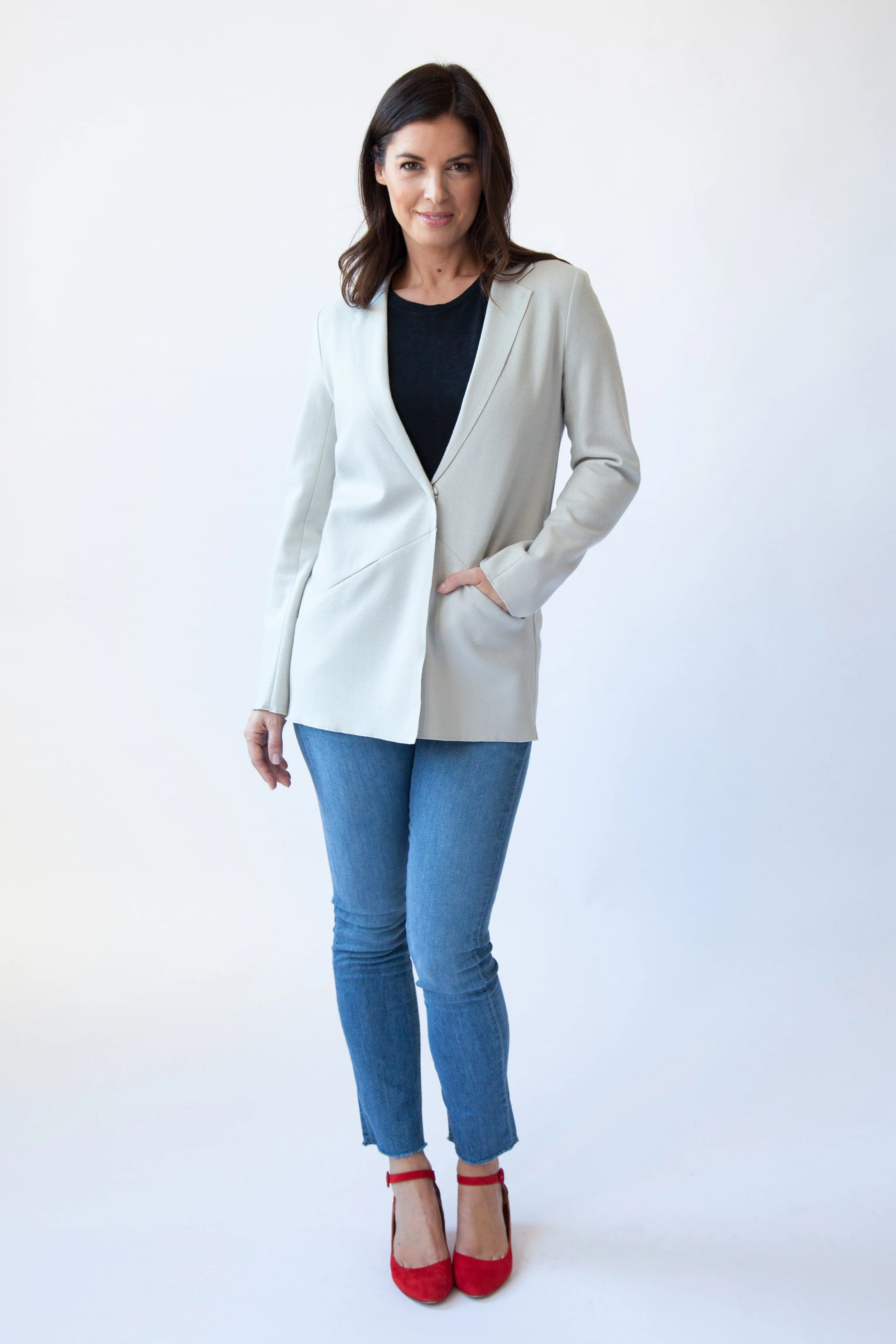 Greenwich Sweater Blazer - Oyster