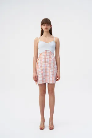 HARPER ECO PLAID MINI TANK DRESS