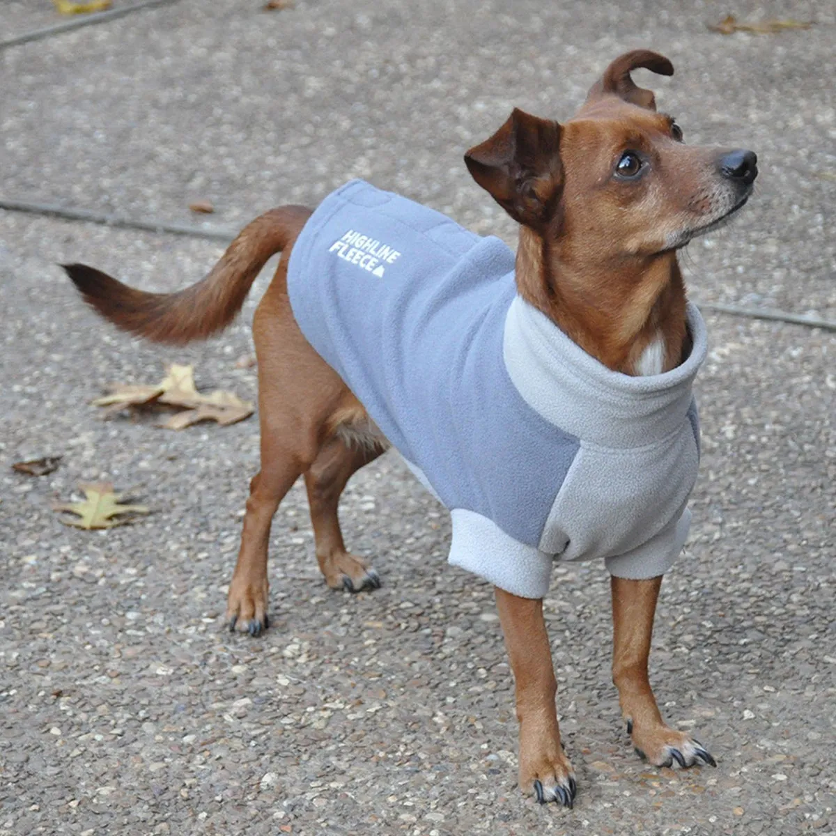 Highline Fleece Dog Coat - Two Tone Grays