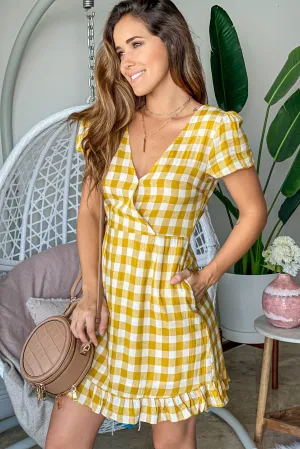 Honey Plaid Short Dress