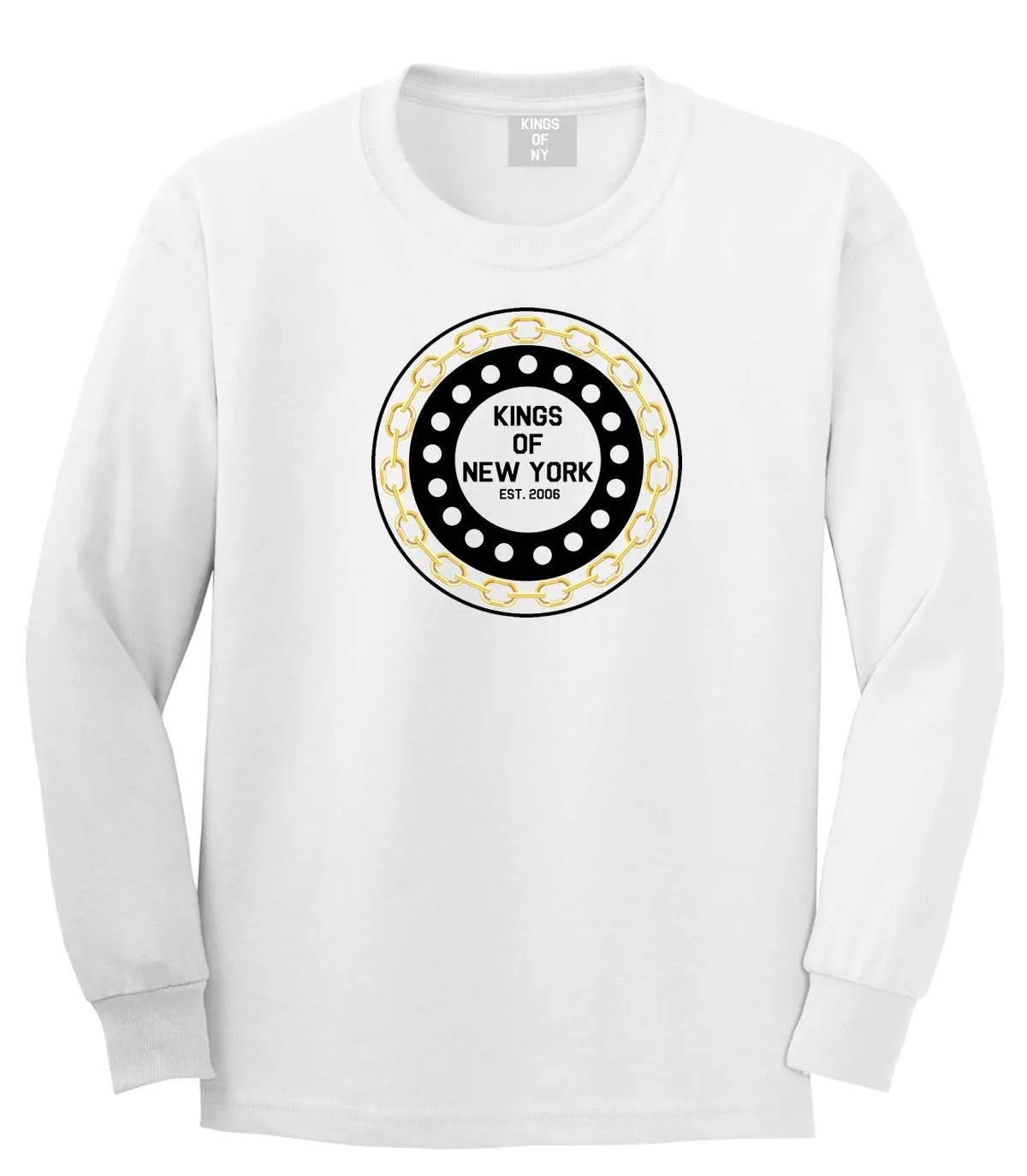 Kings Of NY Chain Logo Long Sleeve T-Shirt