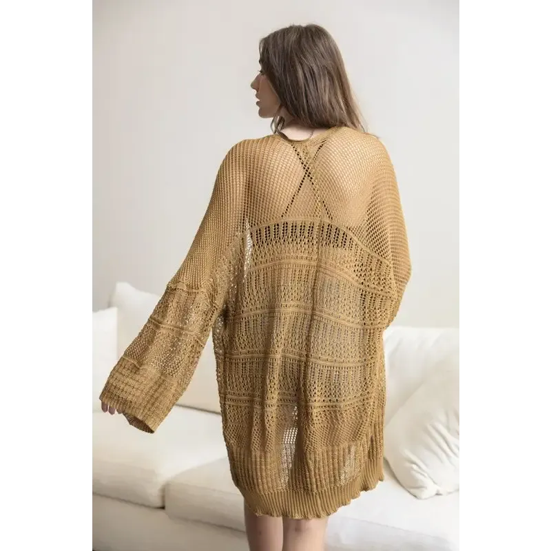 Knit Netted Cardigan