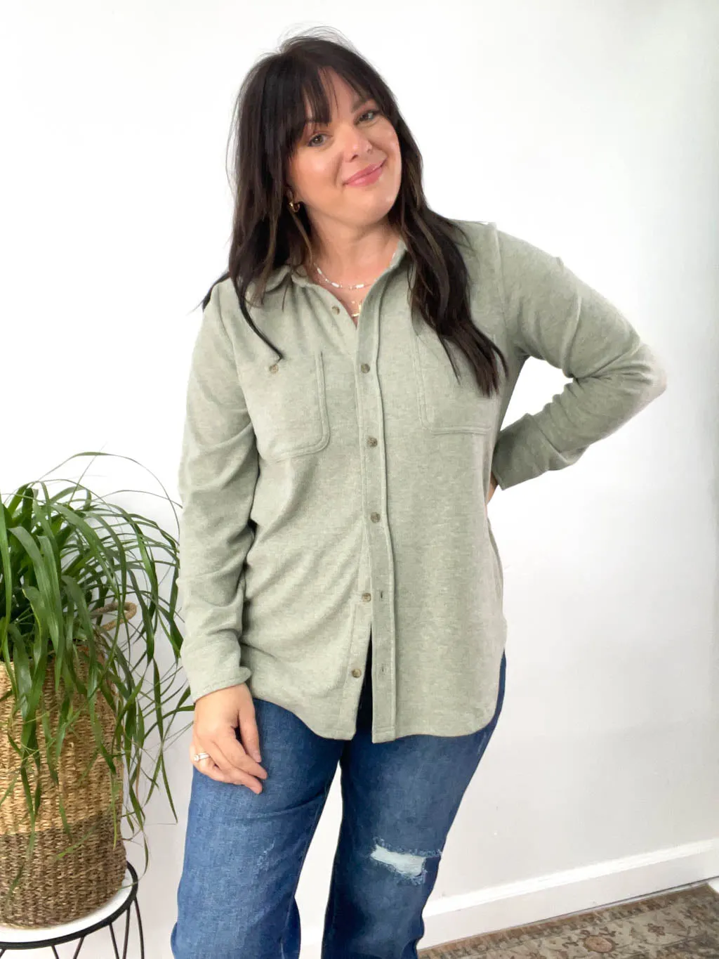 Lewis Soft Button Down Top