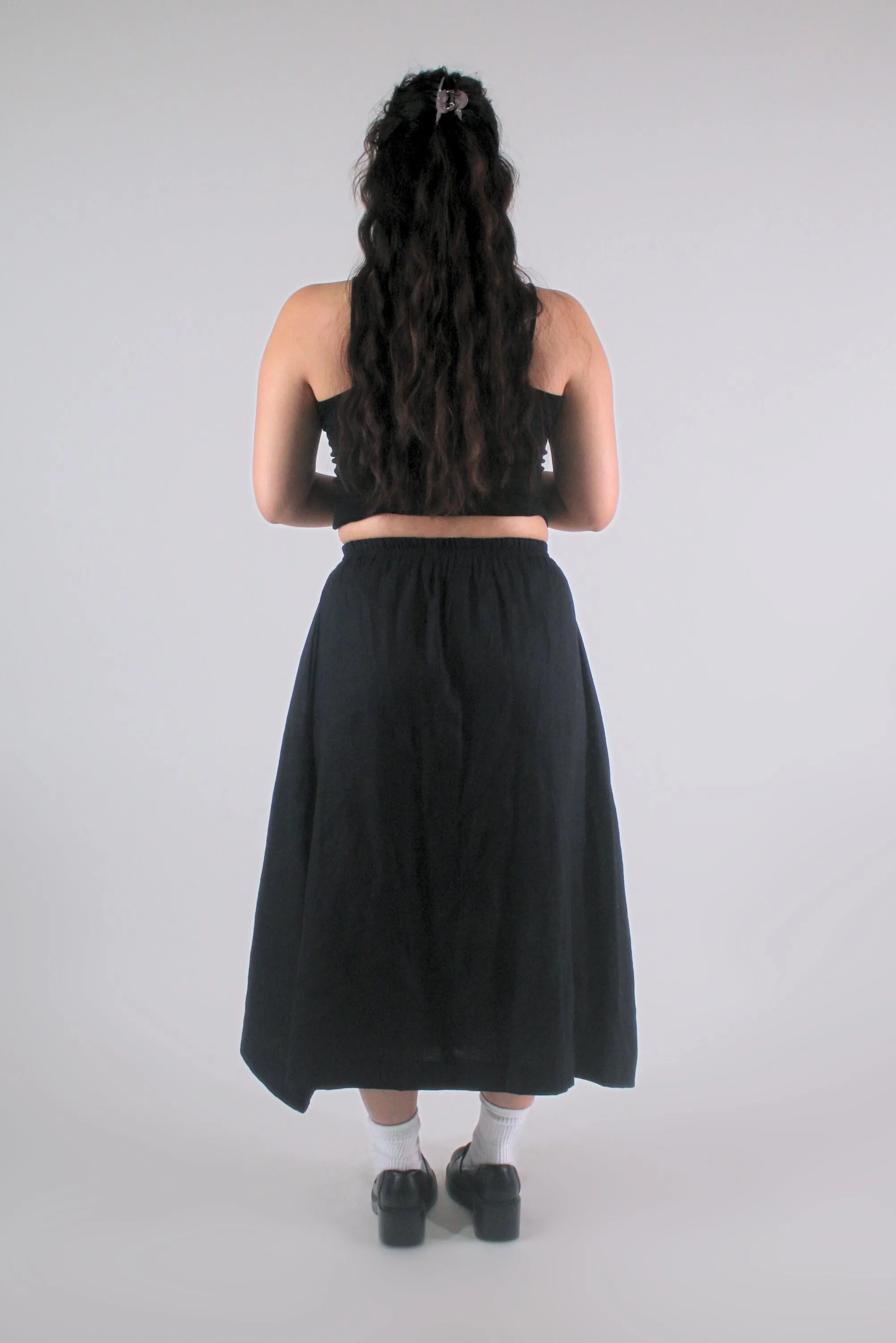 Lucy 100% Linen A-Line Midi Skirt