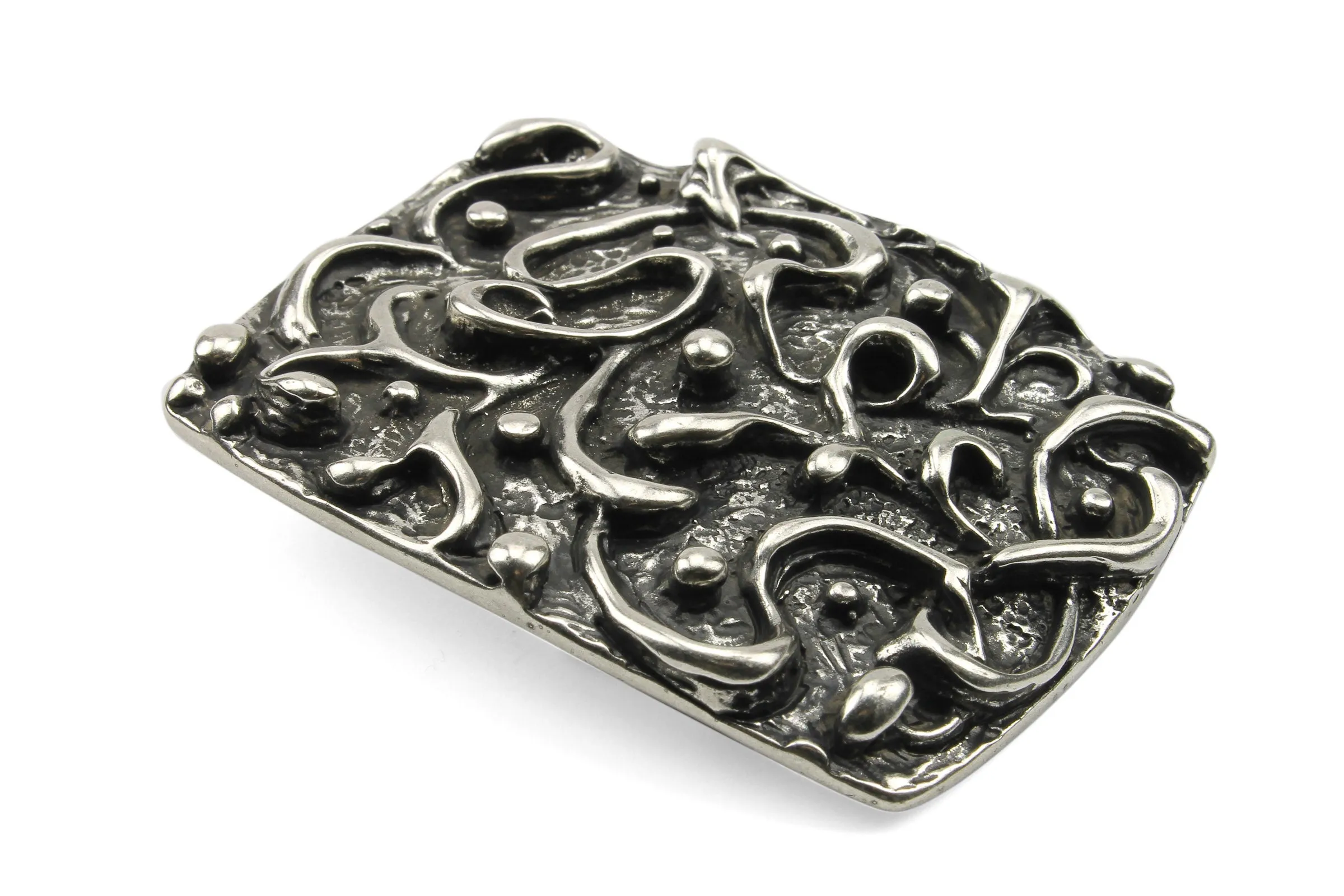 Melted Wax Effect Plate Style Buckle 40mm