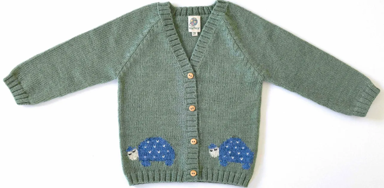 Nanay Kids Turtle Cardigan