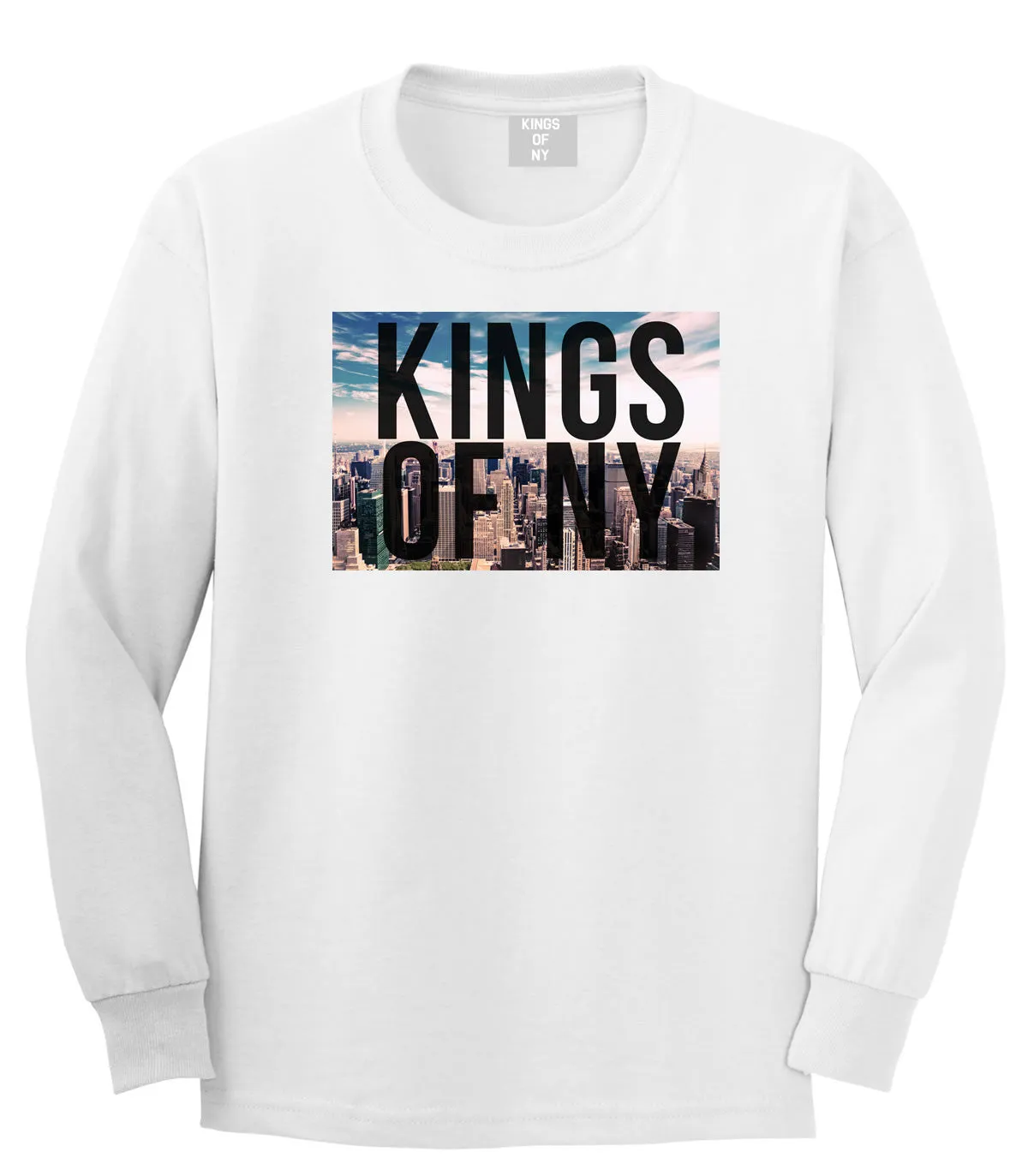 New York Skyline Boys Kids Long Sleeve T-Shirt