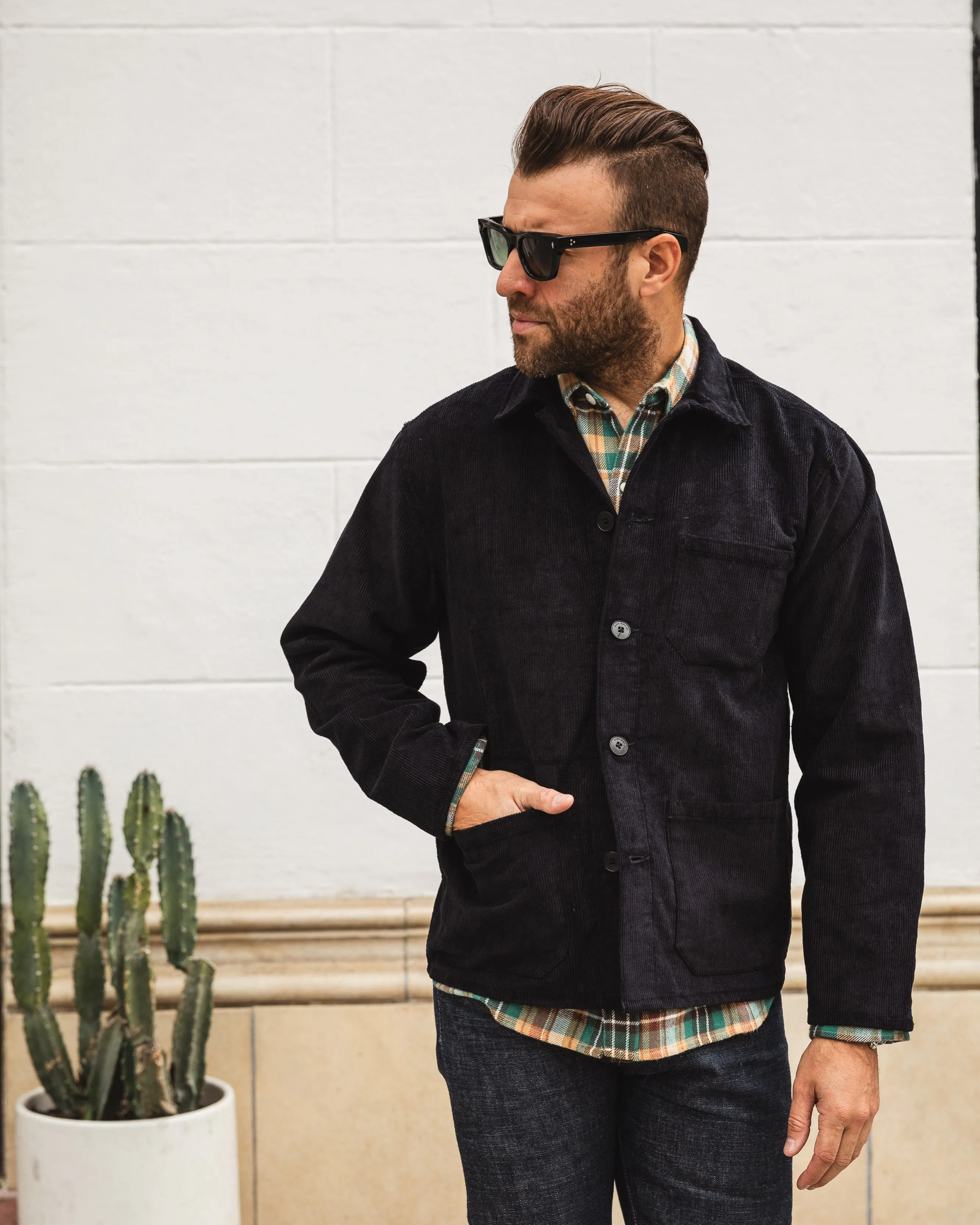 Nudie - Buddy Classic Chore Jacket Cord Navy