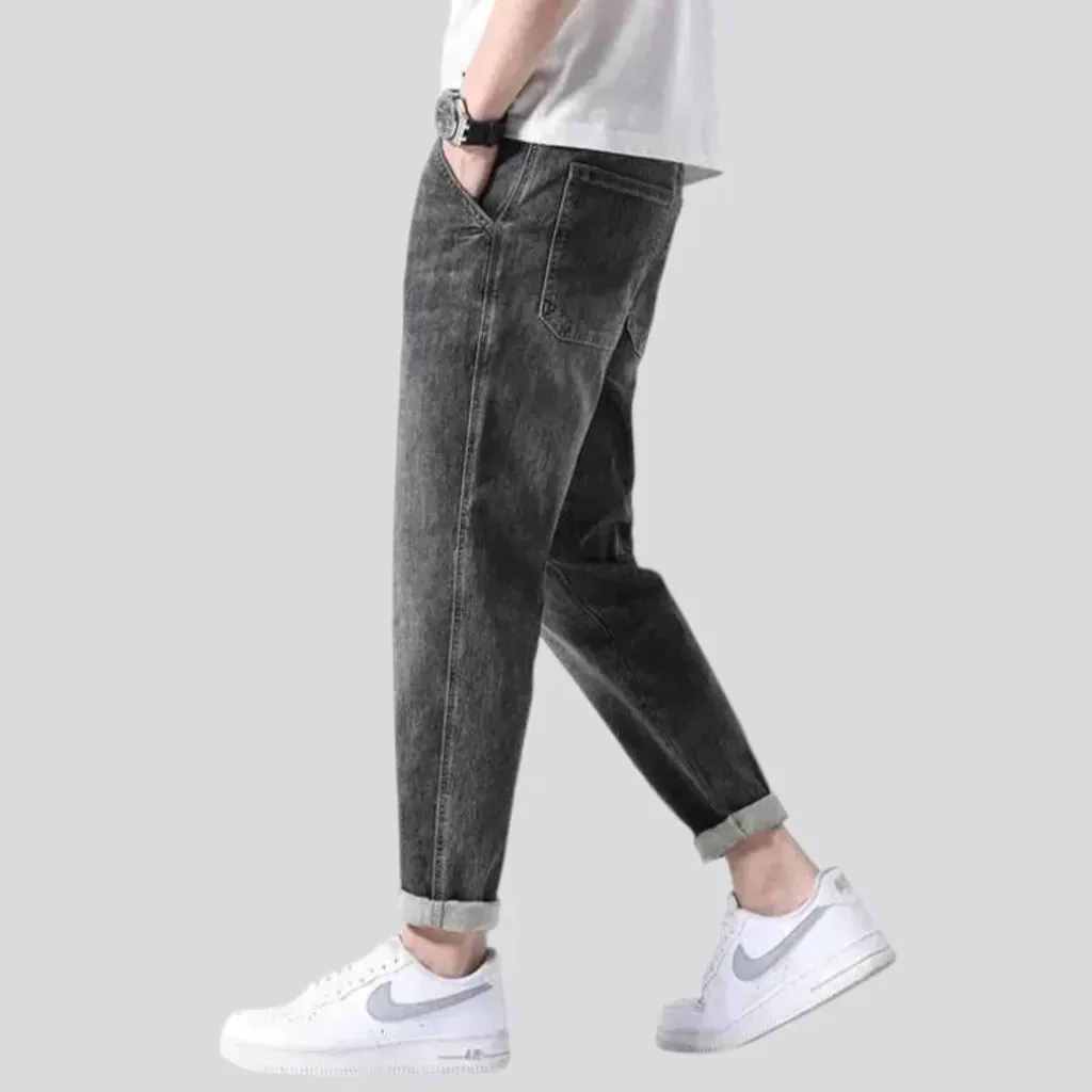 Sanded casual vintage jeans for men