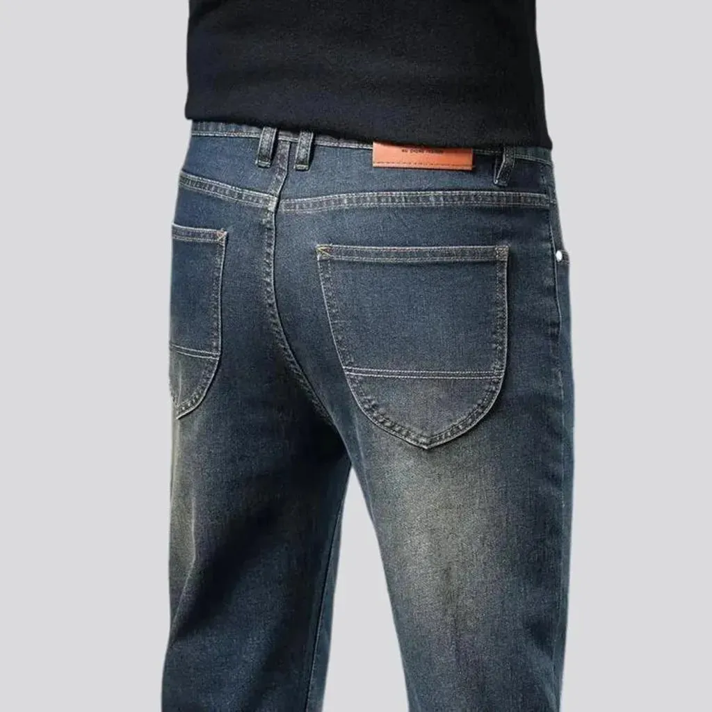 Sleek slim fit retro men's jeans