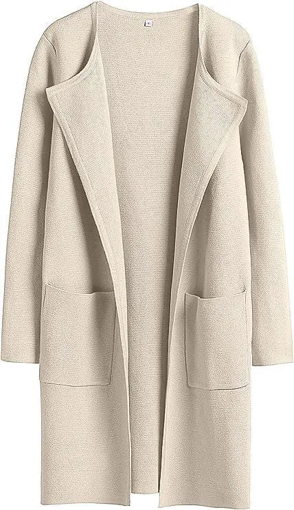 Stylish Slim Fit Mid-Length Jacket – Trendy Casual Lapel Coat