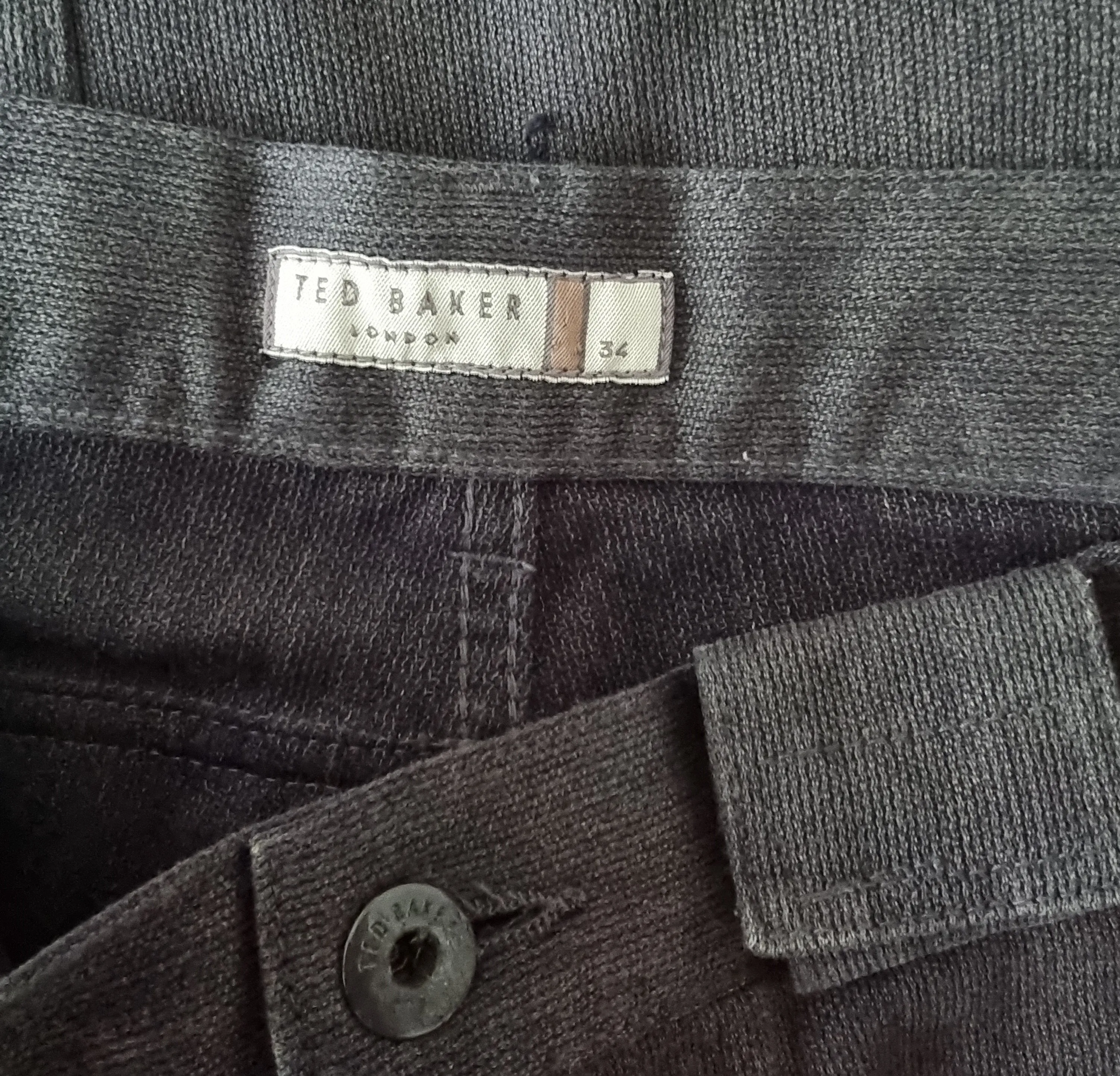 Ted Baker Men’s Dark Grey Casual Cargo Style Jeans UK 34