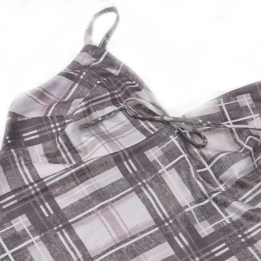 Vintage Plaid Cami Dress