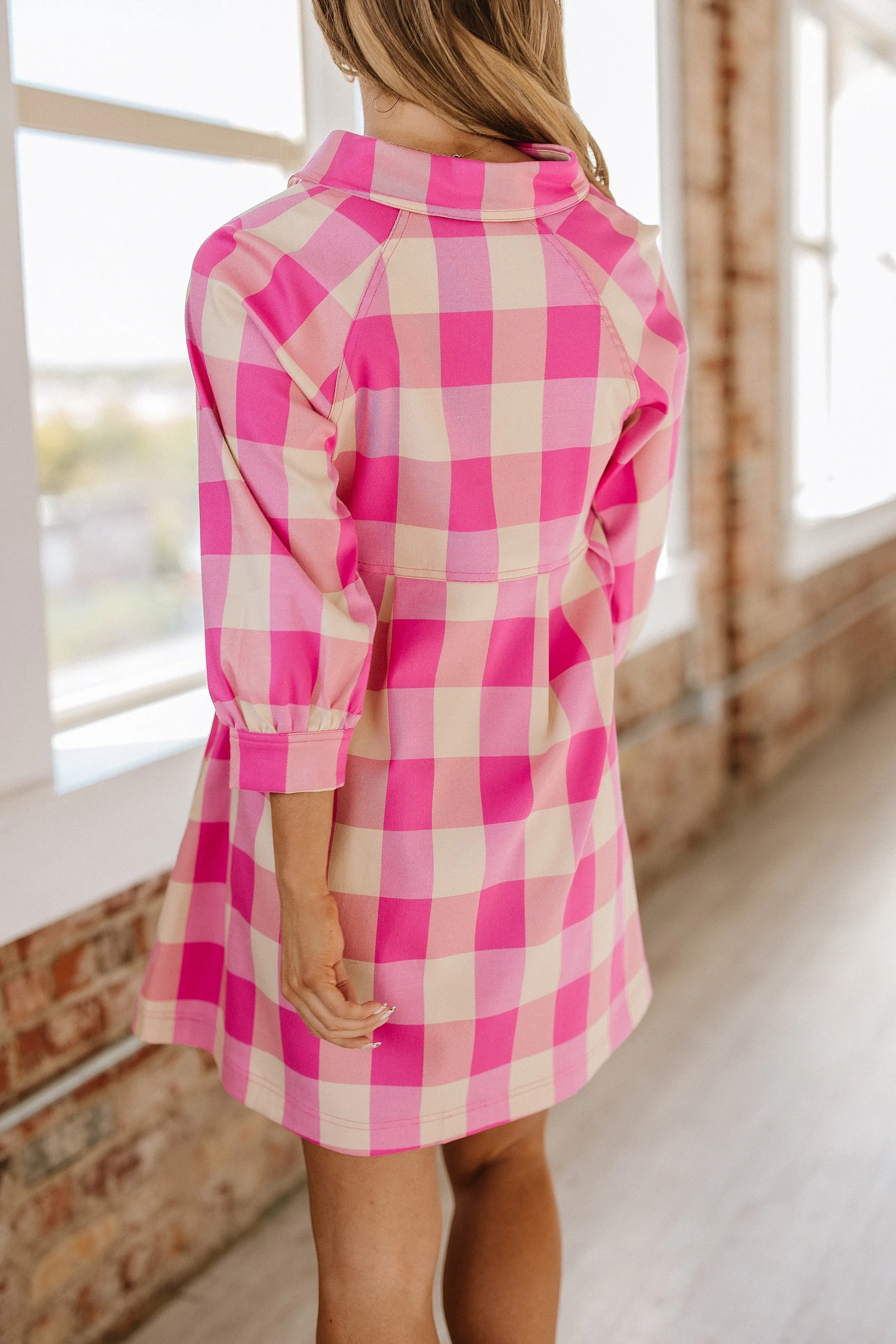 Viola Plaid Shirt Dress | S-XL