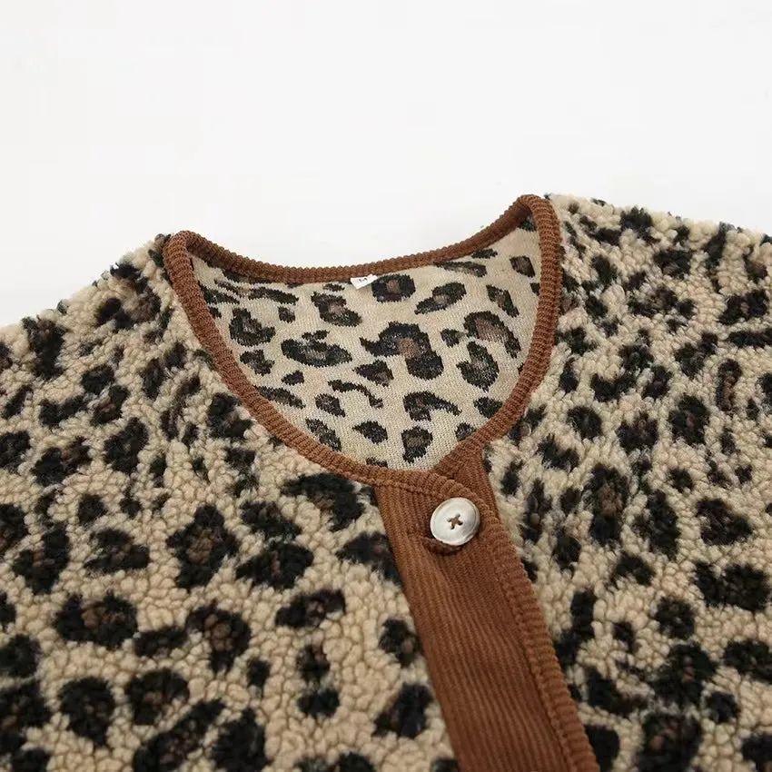 Wenkouban-Winter Outfits Christmas Abigail Leopard Bouclé Jacket